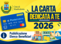 MANFREDONIA: CARTA DEDICATA A TE 2026/2027, PUBBLICATE LE LISTE – SONO 2.186 I BENEFICIARI